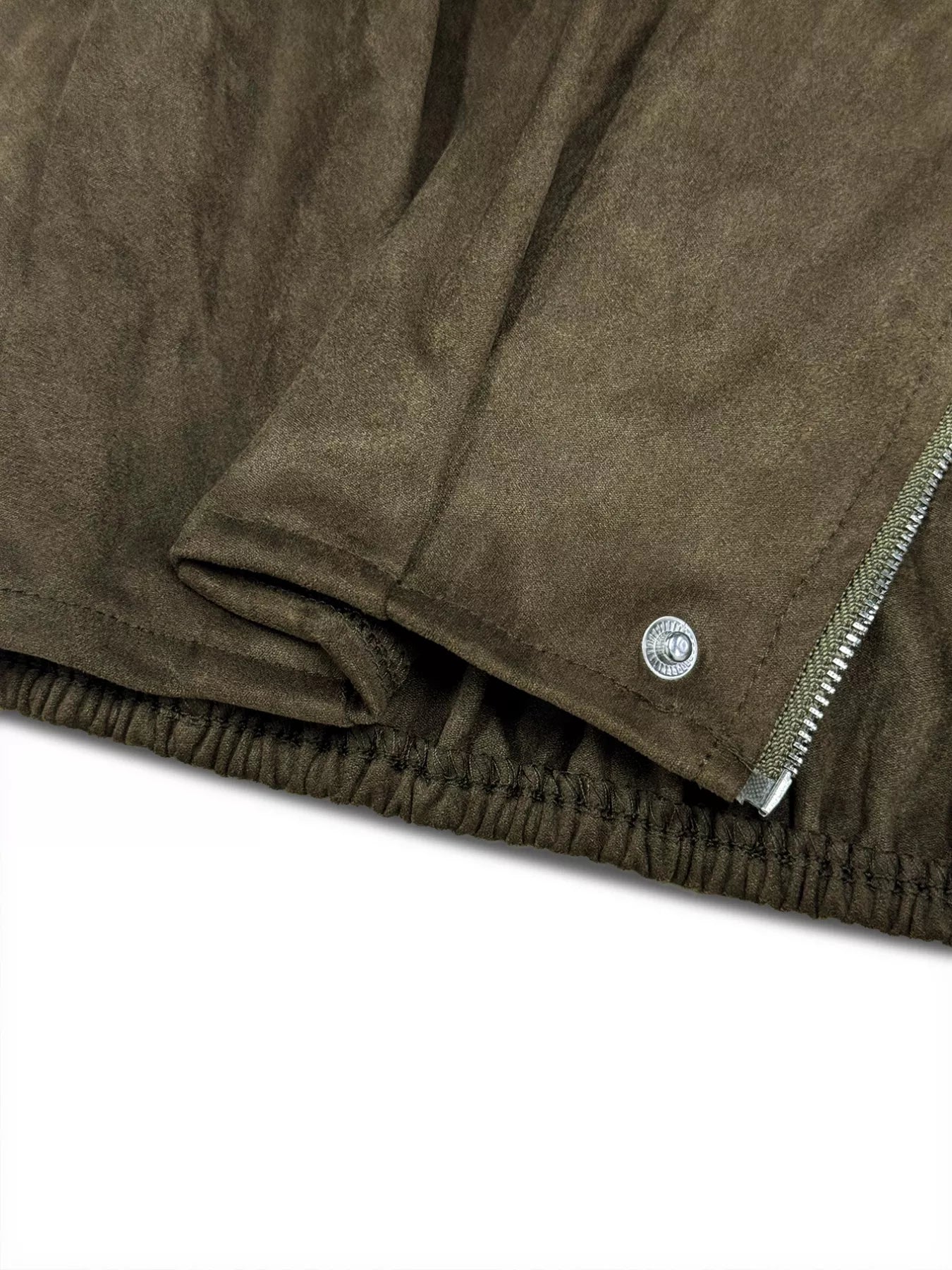 Suede Inspired Cropped Bomber Jacket - Premium variable from Tooksie - Just $65.99! Shop now at Tooksie