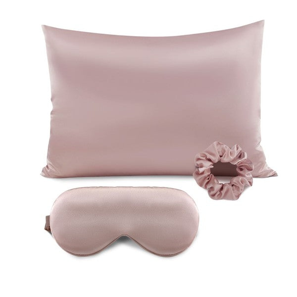 Satin Pillowcase Sleep Mask Scrunchie Gift Set - Premium variable from Tooksie - Just $27.99! Shop now at Tooksie