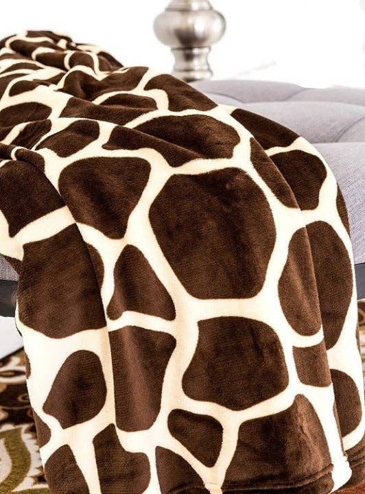 Giraffe Print Throw Blanket - Premium variable from Tooksie - Just $24.99! Shop now at Tooksie