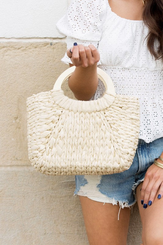 Woven Straw Tote - Premium variable from Tooksie - Just $40.99! Shop now at Tooksie