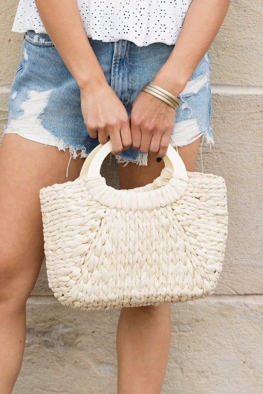 Woven Straw Tote - Premium variable from Tooksie - Just $40.99! Shop now at Tooksie
