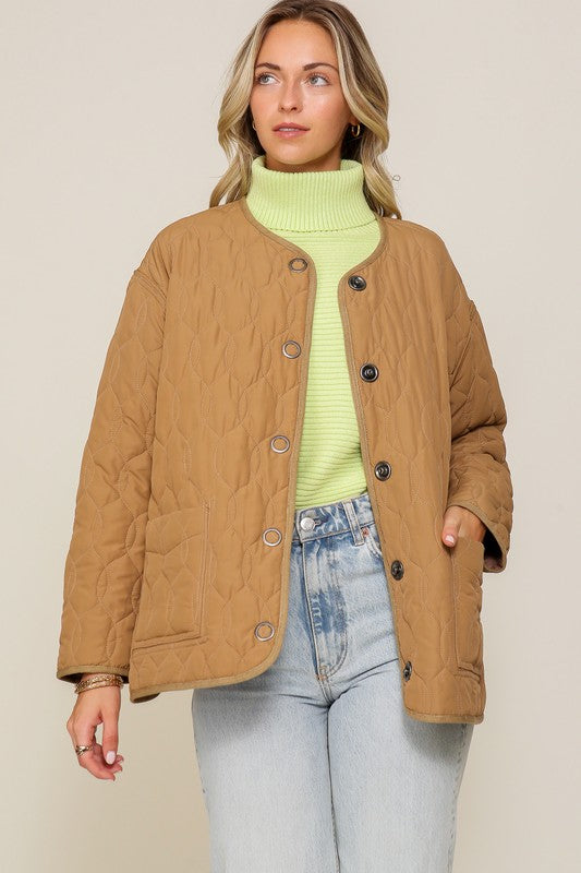 Quilted Puffer Jacket - Premium variable from Tooksie - Just $58.99! Shop now at Tooksie