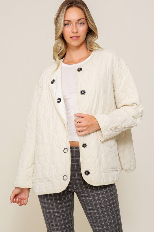 Quilted Puffer Jacket - Premium variable from Tooksie - Just $58.99! Shop now at Tooksie