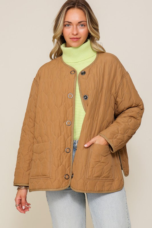 Quilted Puffer Jacket - Premium variable from Tooksie - Just $58.99! Shop now at Tooksie