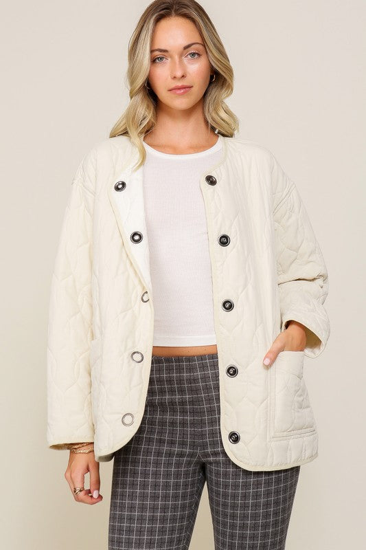 Quilted Puffer Jacket - Premium variable from Tooksie - Just $58.99! Shop now at Tooksie