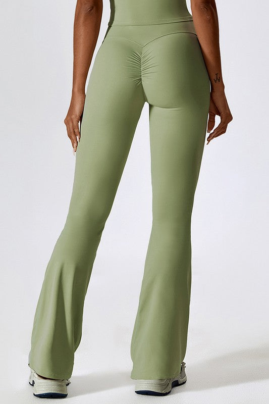 High-Rise Stretch Flared Yoga Pants - Premium variable from Tooksie - Just $46.99! Shop now at Tooksie