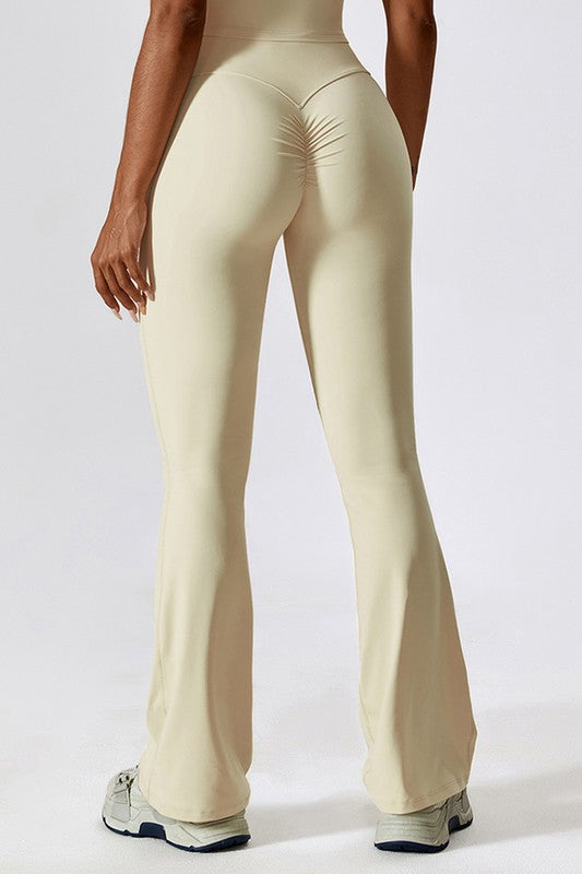 High-Rise Stretch Flared Yoga Pants - Premium variable from Tooksie - Just $46.99! Shop now at Tooksie