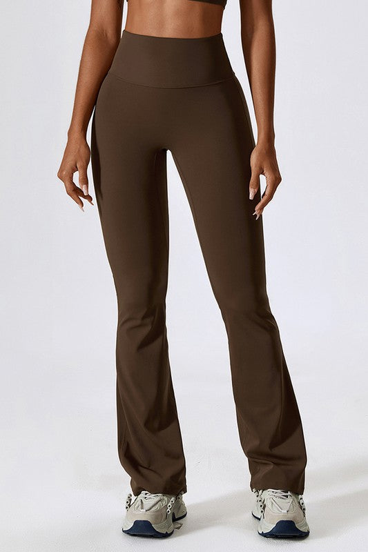 High-Rise Stretch Flared Yoga Pants - Premium variable from Tooksie - Just $46.99! Shop now at Tooksie