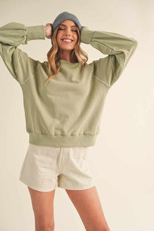 Vintage Wash Sweatshirt - Premium variable from Tooksie - Just $48.99! Shop now at Tooksie