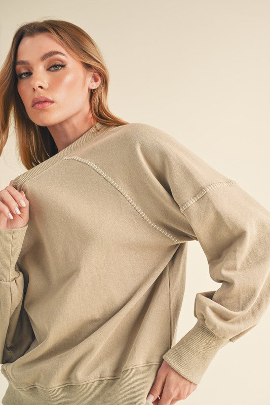 Vintage Wash Sweatshirt - Premium variable from Tooksie - Just $48.99! Shop now at Tooksie