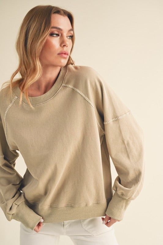 Vintage Wash Sweatshirt - Premium variable from Tooksie - Just $48.99! Shop now at Tooksie