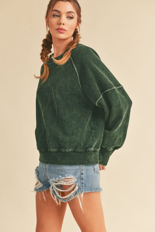 Vintage Wash Sweatshirt - Premium variable from Tooksie - Just $48.99! Shop now at Tooksie