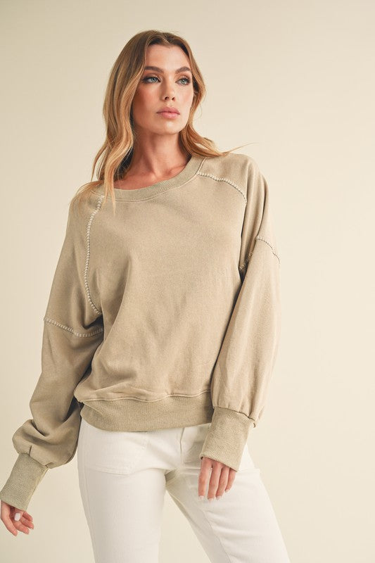 Vintage Wash Sweatshirt - Premium variable from Tooksie - Just $48.99! Shop now at Tooksie