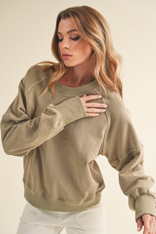 Vintage Wash Sweatshirt - Premium variable from Tooksie - Just $48.99! Shop now at Tooksie