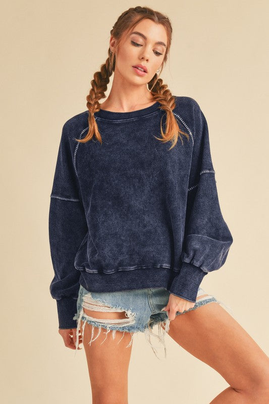 Vintage Wash Sweatshirt - Premium variable from Tooksie - Just $48.99! Shop now at Tooksie