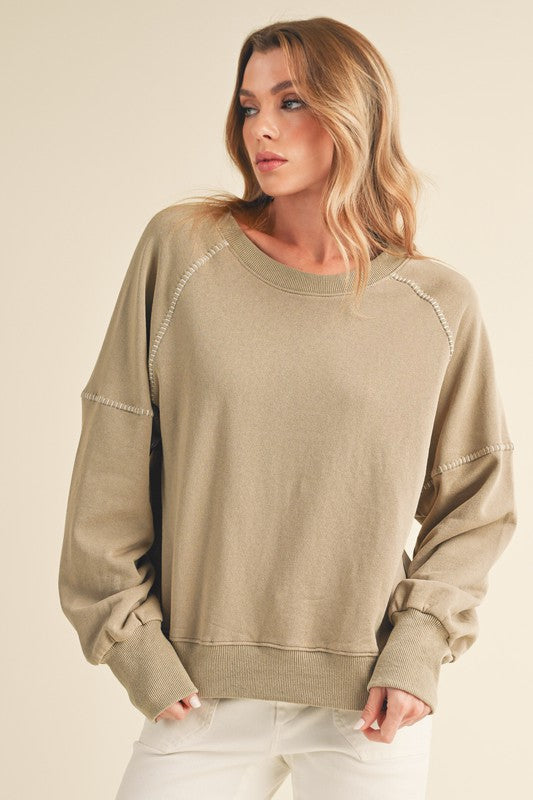 Vintage Wash Sweatshirt - Premium variable from Tooksie - Just $48.99! Shop now at Tooksie