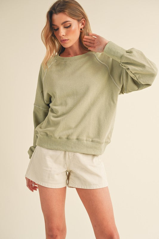 Vintage Wash Sweatshirt - Premium variable from Tooksie - Just $48.99! Shop now at Tooksie