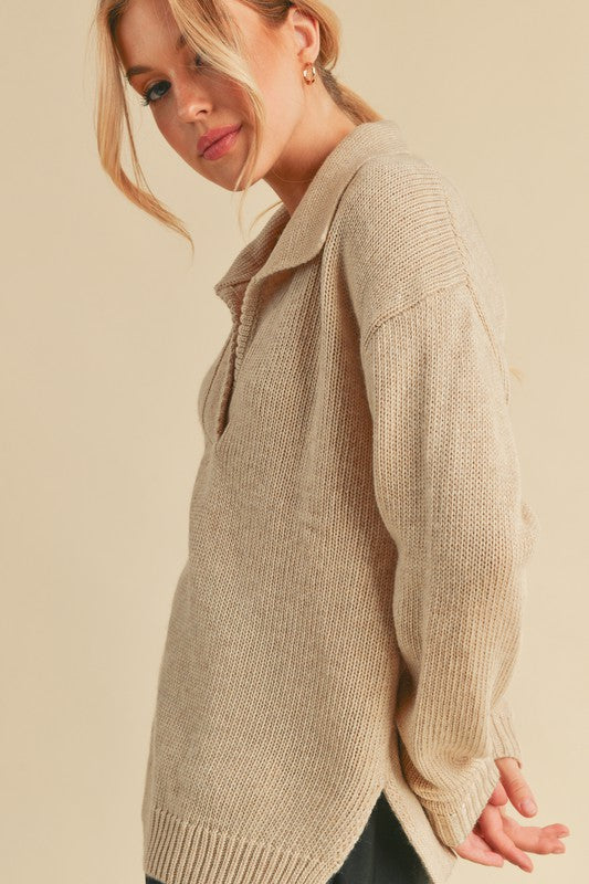 Polo Collar Sweater - Premium variable from Tooksie - Just $54.99! Shop now at Tooksie