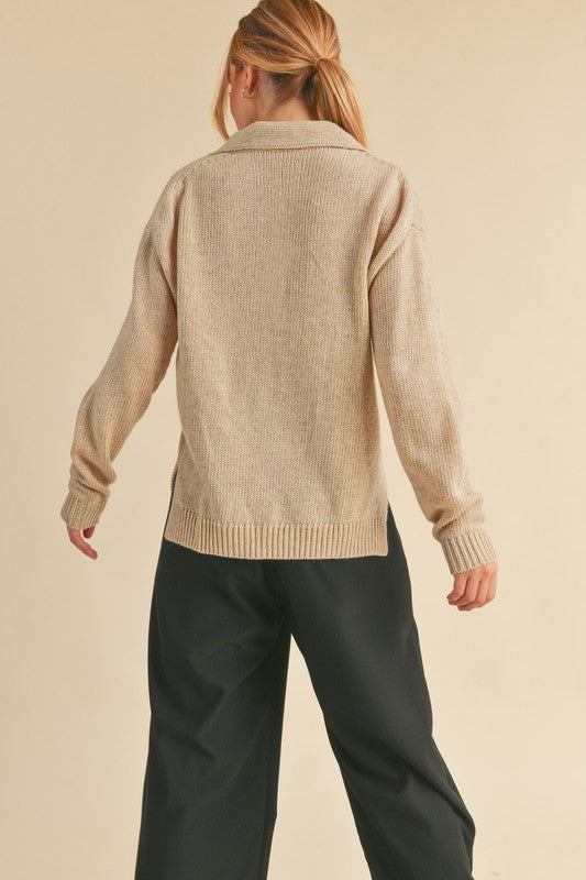 Polo Collar Sweater - Premium variable from Tooksie - Just $54.99! Shop now at Tooksie