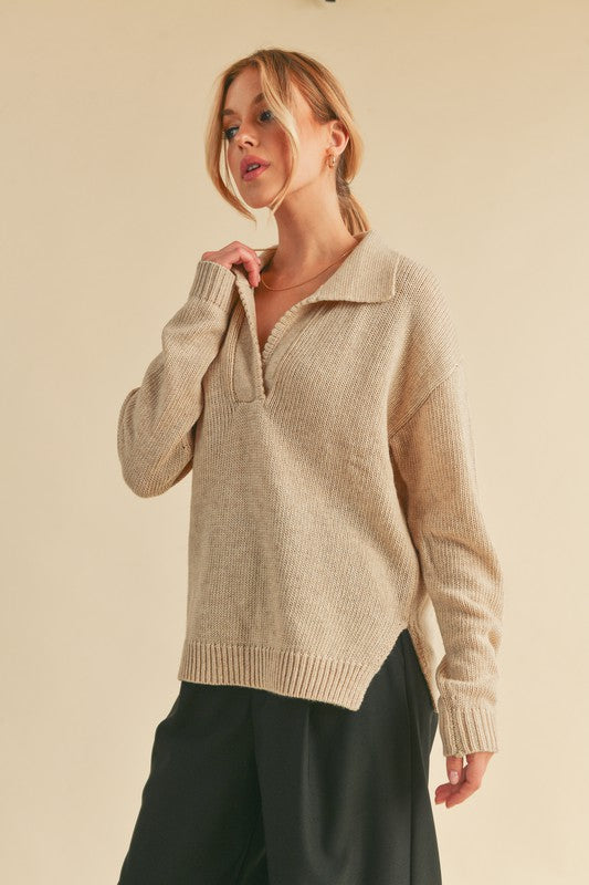 Polo Collar Sweater - Premium variable from Tooksie - Just $54.99! Shop now at Tooksie