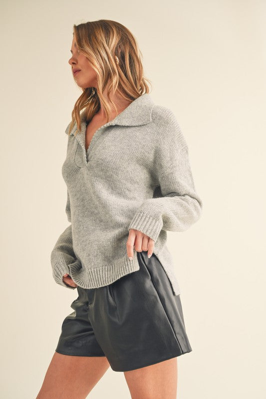 Polo Collar Sweater - Premium variable from Tooksie - Just $54.99! Shop now at Tooksie