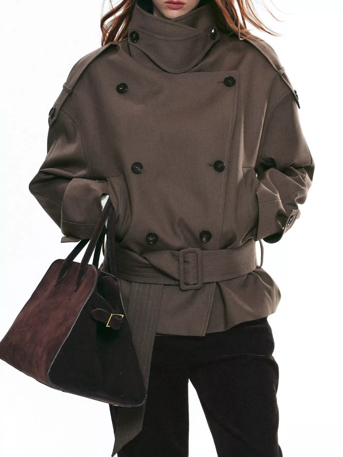 Belted Trench Style Jacket - Premium variable from Tooksie - Just $114.99! Shop now at Tooksie