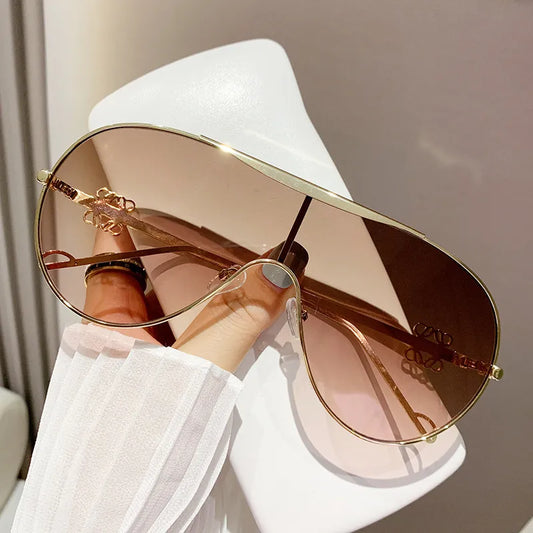 Gradient Oversize Aviator Sunglasses - Premium variable from Tooksie - Just $17.99! Shop now at Tooksie