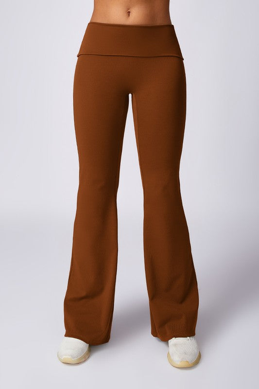 High waisted hip lifting flared Leggings - Premium variable from Tooksie - Just $44.99! Shop now at Tooksie