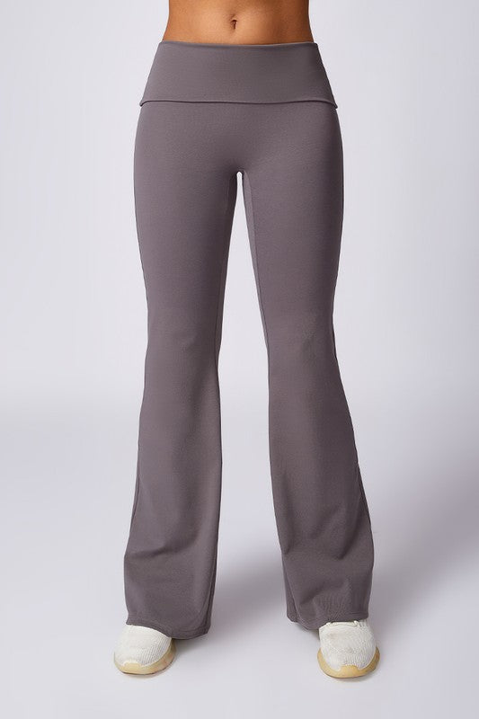High waisted hip lifting flared Leggings - Premium variable from Tooksie - Just $44.99! Shop now at Tooksie