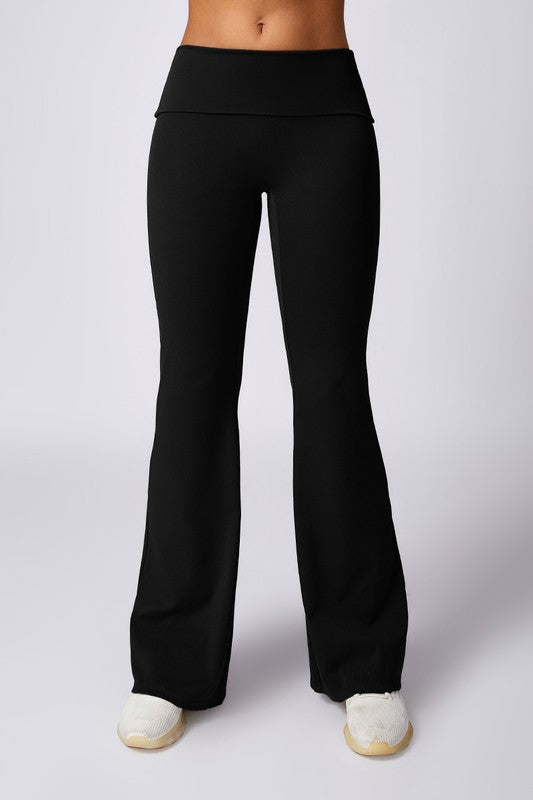 High waisted hip lifting flared Leggings - Premium variable from Tooksie - Just $44.99! Shop now at Tooksie