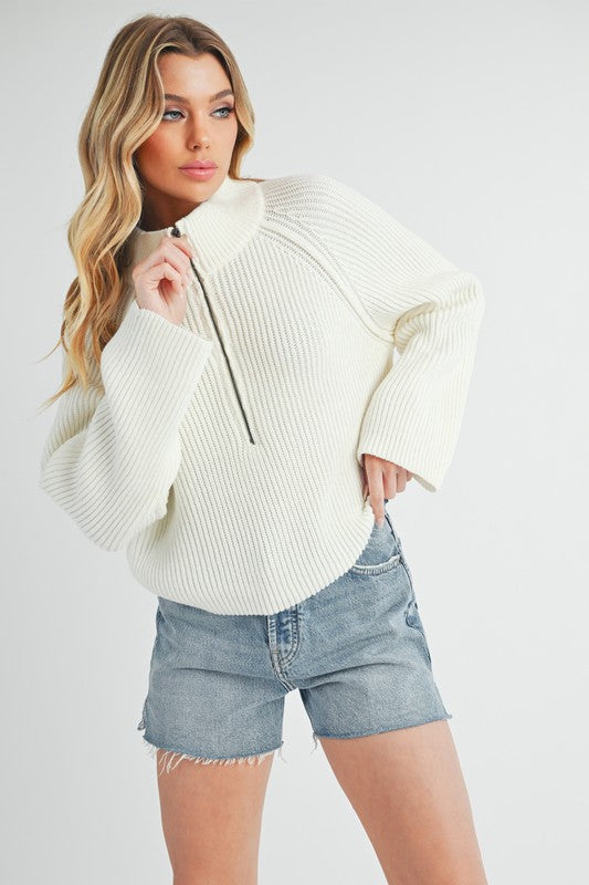 Half-Zip Sweater - Premium variable from Tooksie - Just $57.99! Shop now at Tooksie