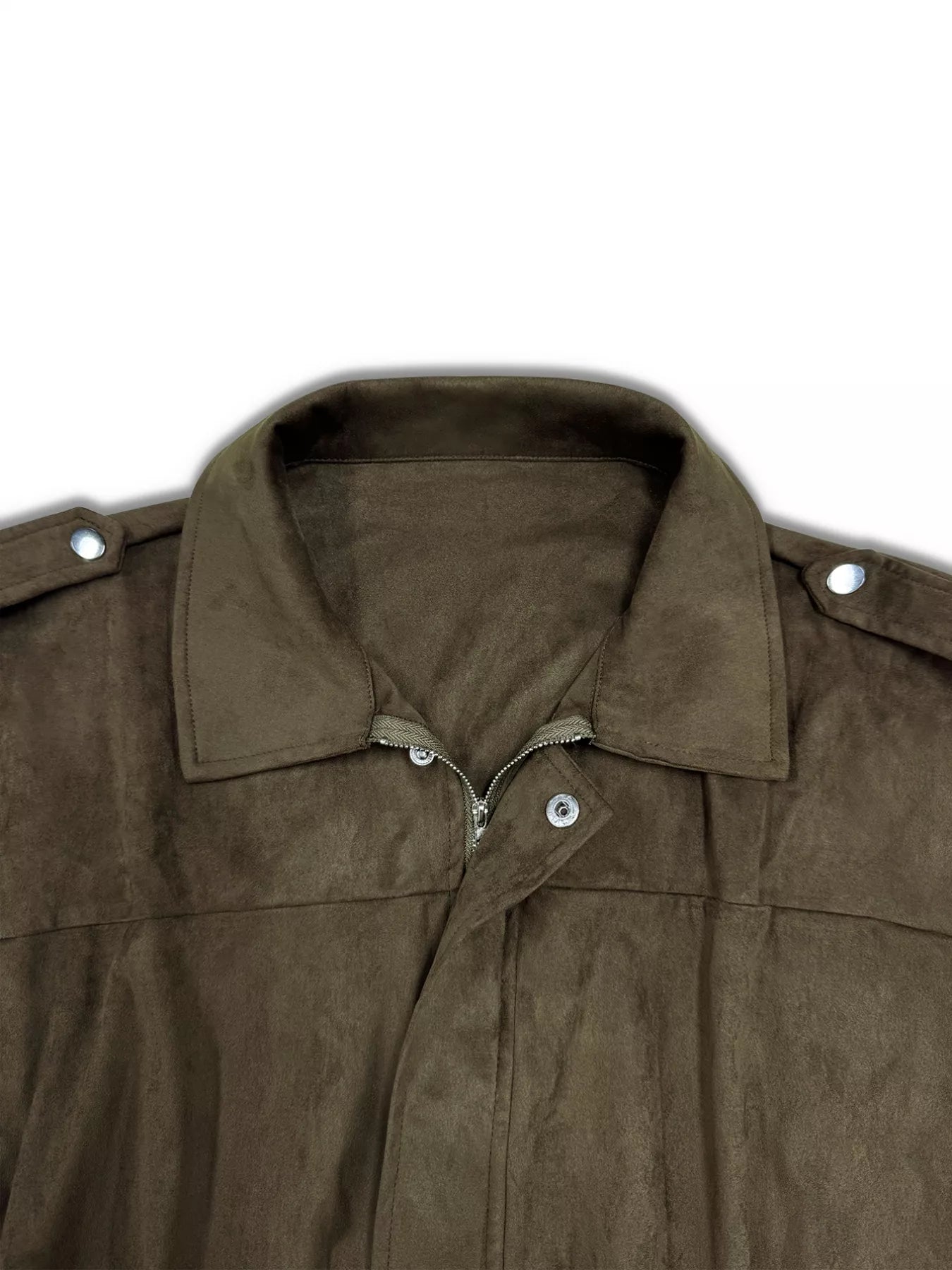 Suede Inspired Cropped Bomber Jacket - Premium variable from Tooksie - Just $65.99! Shop now at Tooksie