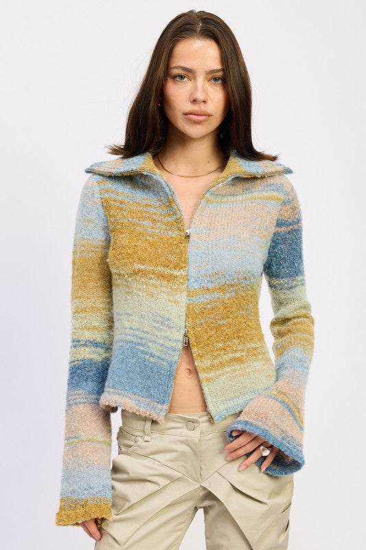 Fuzzy Zip-Up Cardigan - Premium variable from Tooksie - Just $65.99! Shop now at Tooksie