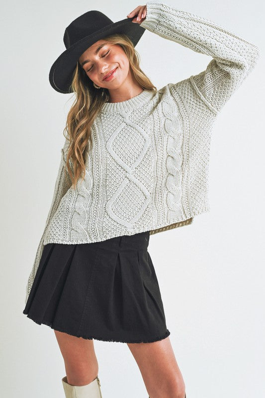 Cable Knit Sweater - Premium variable from Tooksie - Just $39.99! Shop now at Tooksie