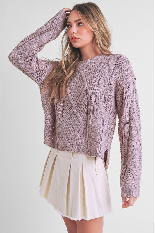 Cable Knit Sweater - Premium variable from Tooksie - Just $39.99! Shop now at Tooksie