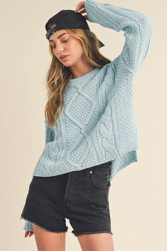 Cable Knit Sweater - Premium variable from Tooksie - Just $39.99! Shop now at Tooksie