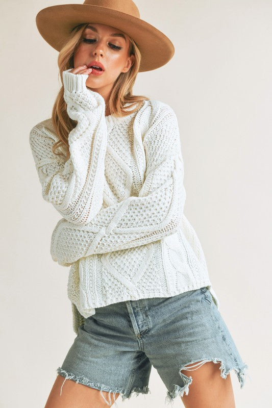 Cable Knit Sweater - Premium variable from Tooksie - Just $39.99! Shop now at Tooksie