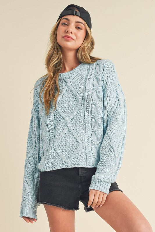 Cable Knit Sweater - Premium variable from Tooksie - Just $39.99! Shop now at Tooksie