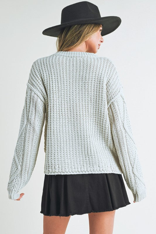 Cable Knit Sweater - Premium variable from Tooksie - Just $39.99! Shop now at Tooksie