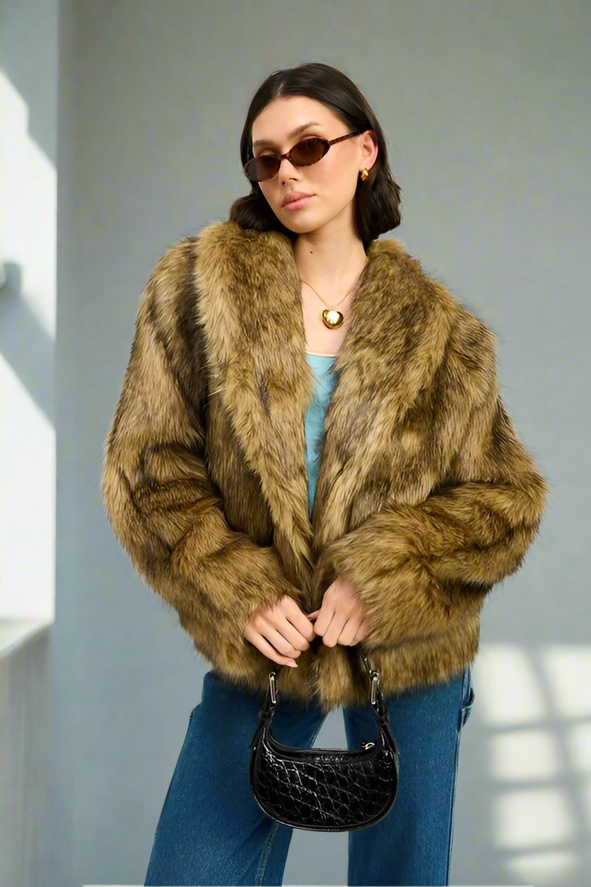 Faux Fur Jacket - Premium variable from Tooksie - Just $134.99! Shop now at Tooksie