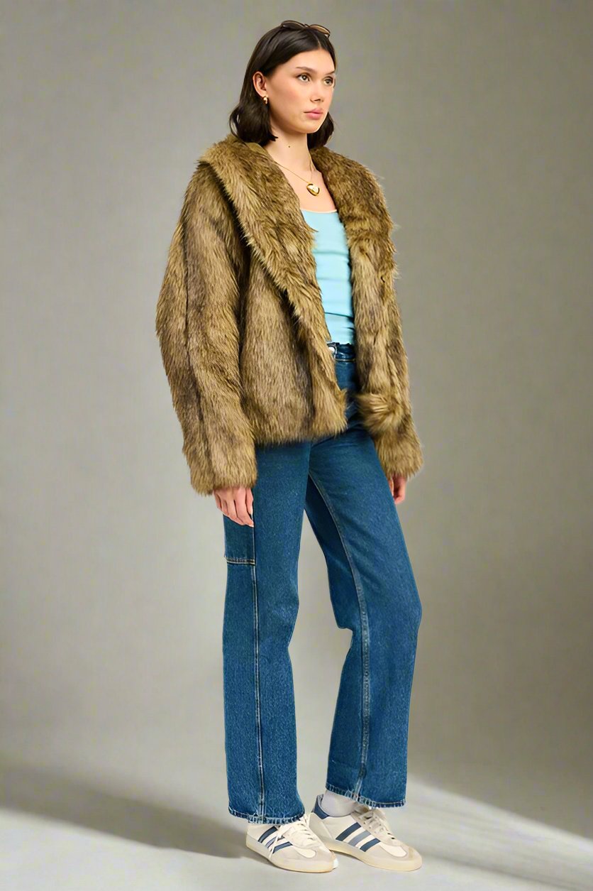 Faux Fur Jacket - Premium variable from Tooksie - Just $134.99! Shop now at Tooksie