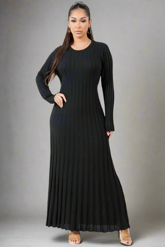 Rib Knit Maxi Dress - Premium variable from By Claude - Just $49.99! Shop now at Tooksie