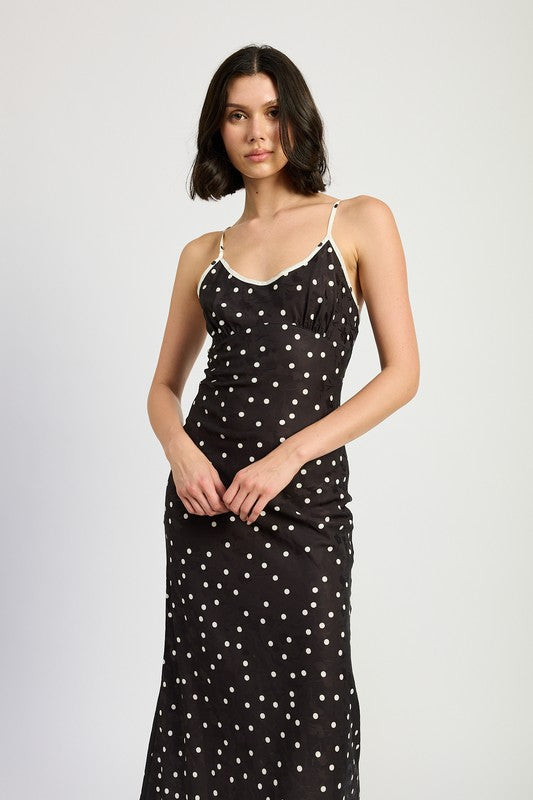 Polkadot Spaghetti Strap MIdi Dress - Premium variable from Tooksie - Just $59.99! Shop now at Tooksie