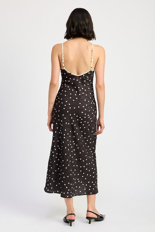 Polkadot Spaghetti Strap MIdi Dress - Premium variable from Tooksie - Just $59.99! Shop now at Tooksie