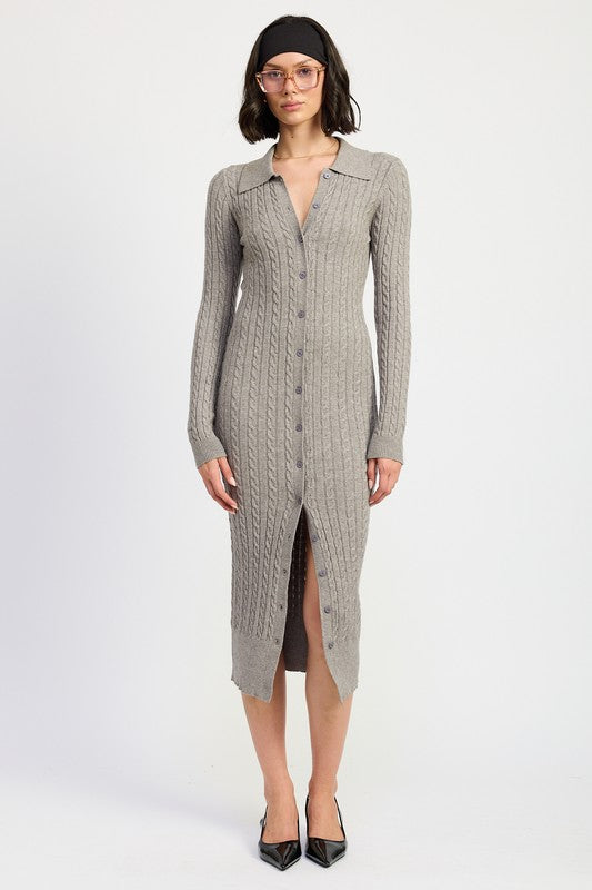 Cable Knit Dress - Premium variable from Tooksie - Just $69.99! Shop now at Tooksie