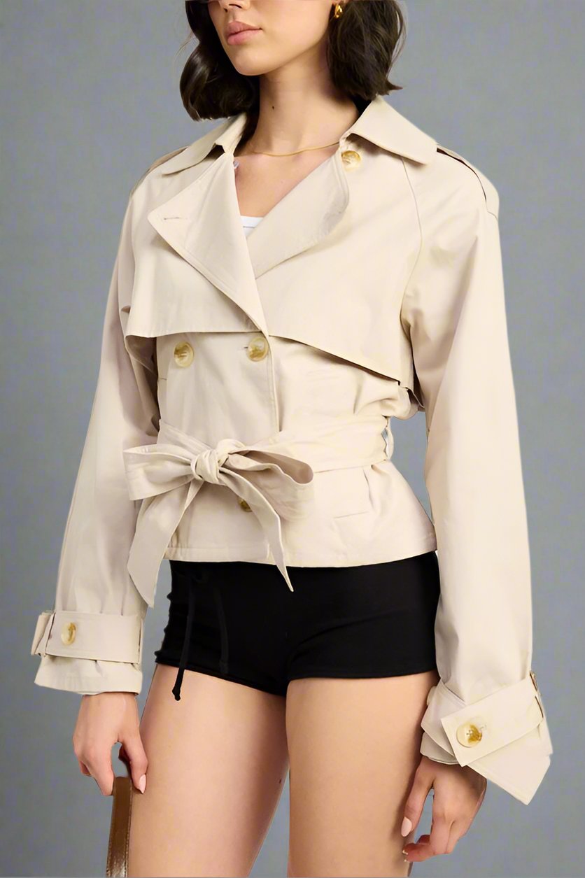 Layered Trench Style Jacket - Premium variable from Tooksie - Just $93.99! Shop now at Tooksie