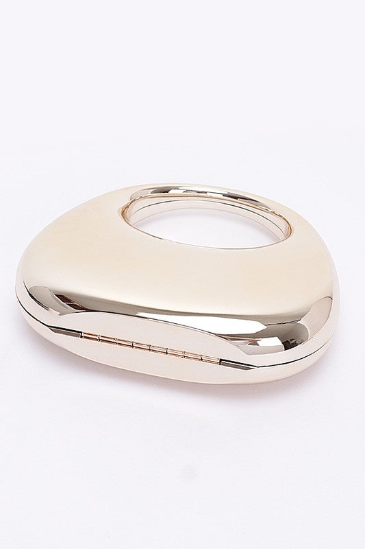 Polished Molded Top Handle Clutch - Premium variable from Tooksie - Just $52.99! Shop now at Tooksie