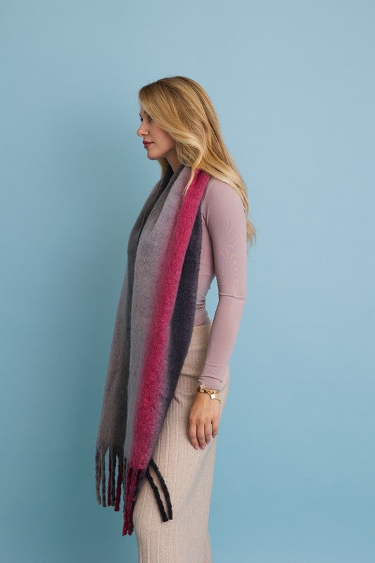 Ombre Fade Blanket Scarf - Premium variable from Tooksie - Just $27.99! Shop now at Tooksie