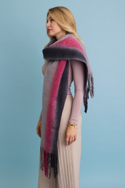 Ombre Fade Blanket Scarf - Premium variable from Tooksie - Just $27.99! Shop now at Tooksie