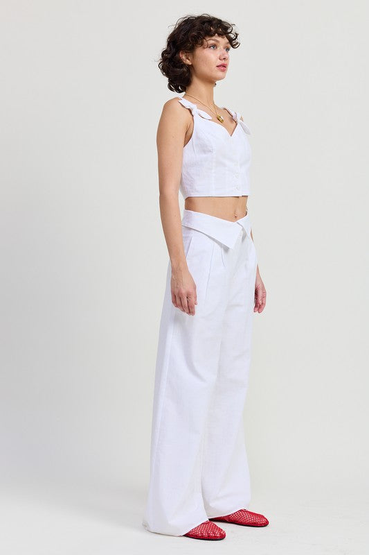 Crop Top With Shoulder Ties - Premium variable from Tooksie - Just $46.99! Shop now at Tooksie